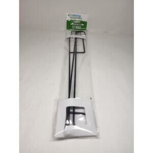 True Living Outdoor Garden 35" Tall Mini Flag Stand Pole Spring Summer BLACK NIP